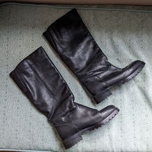Kenneth Cole New York Tall Black Leather Boots
